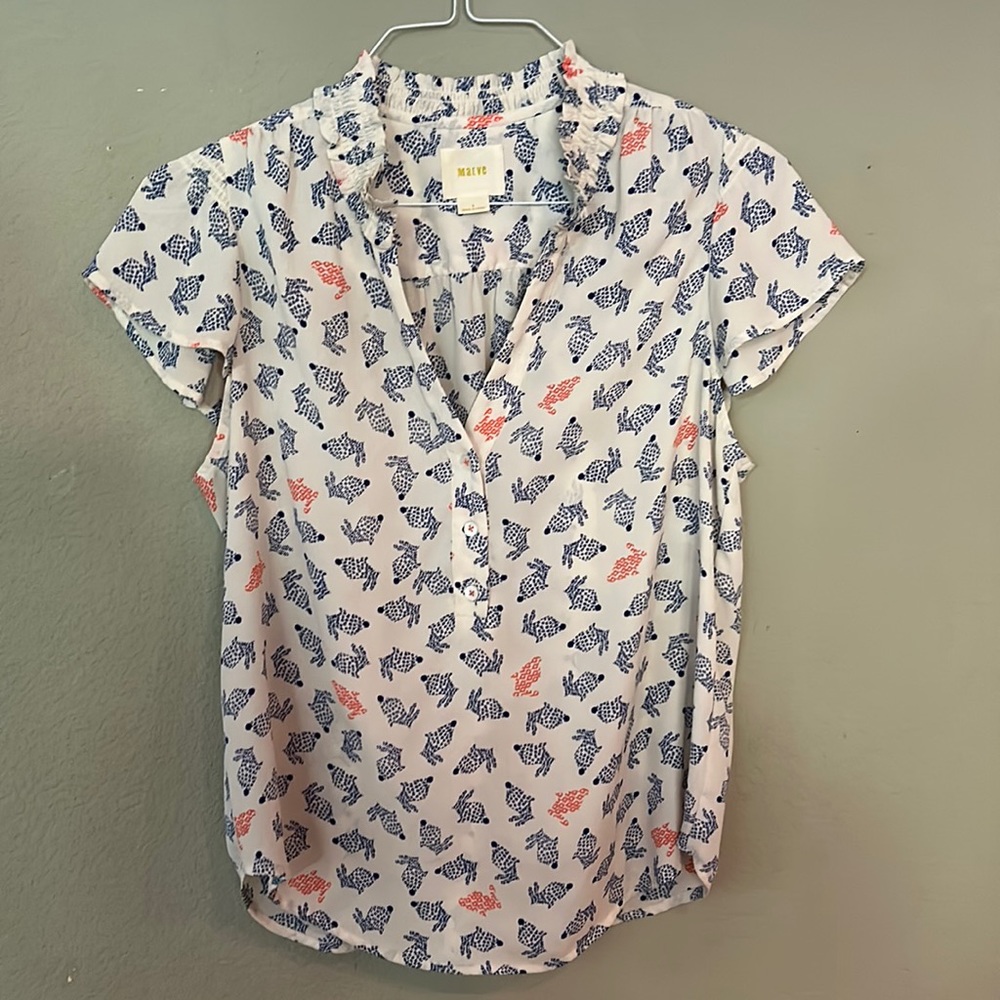 Maeve blouse with rabbits